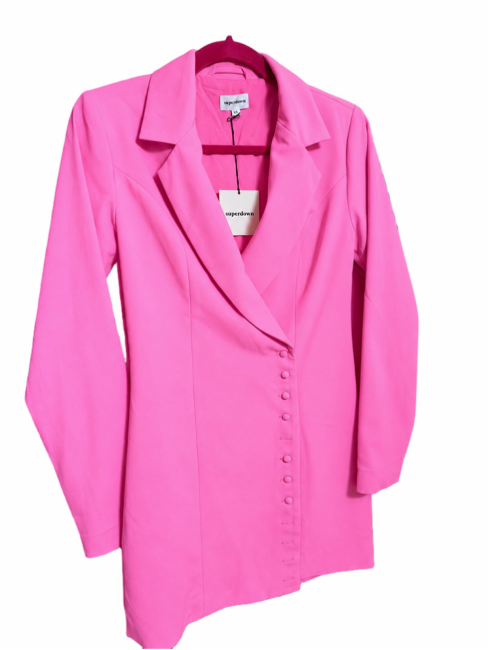 superdown Armida Button Blazer Mini Dress Size XS pink